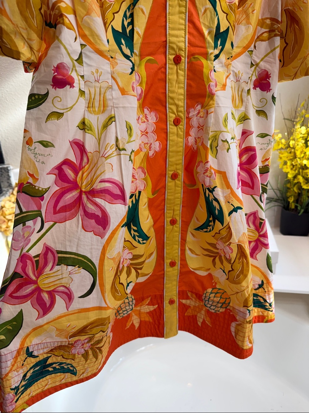 FARM Rio Dress. A-Line . Large. Excellent New condition !! 100% Cotton - Picture 4 of 7
